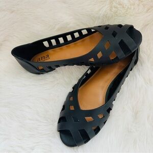 a.n.a Black Cutout Flats